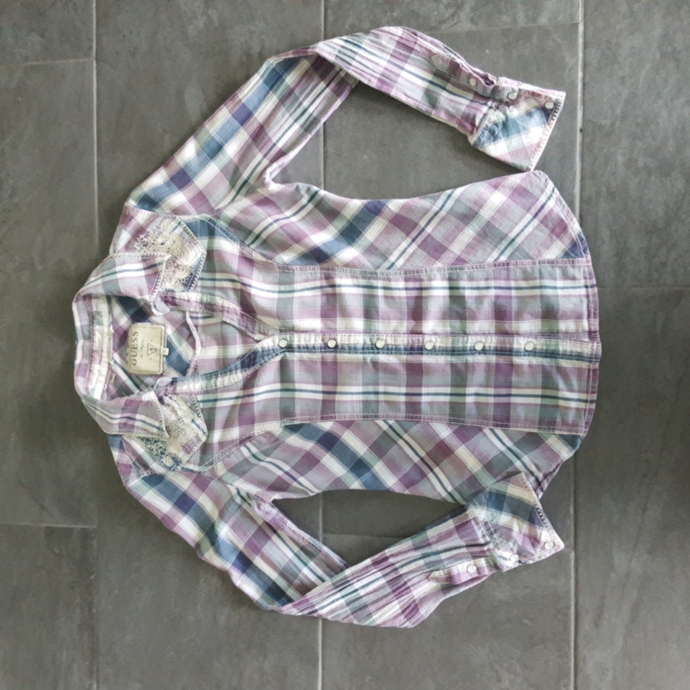 Guess Plaid Button-up Shirt